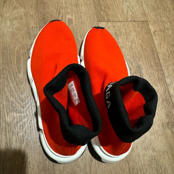 Balenciaga red speed trainer with logo - Picture 2 of 5